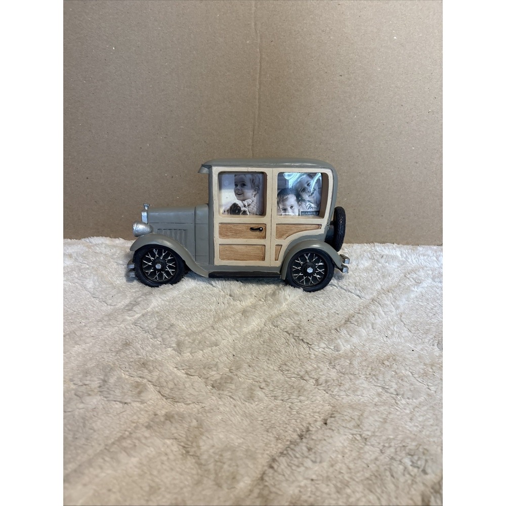 Malden "Old Woody" 3-D Easel Style 2 Openings Antique Car Ford Photo Frame